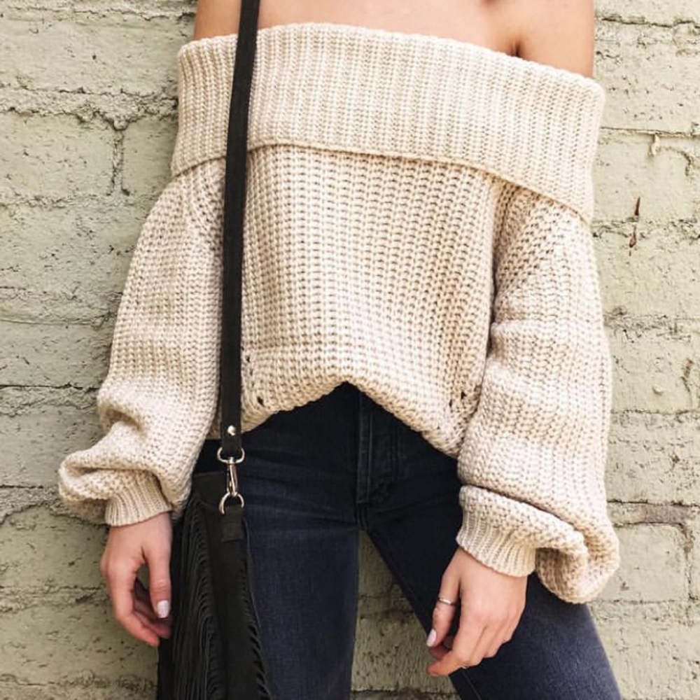 LF Slouchy off the shoulder sweater